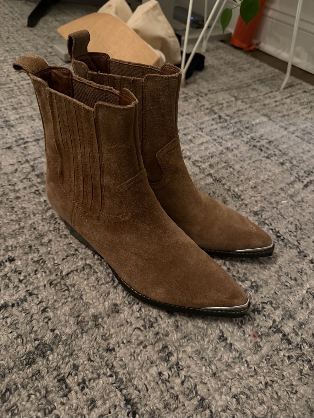 Marc Fisher Suede Brown Booties